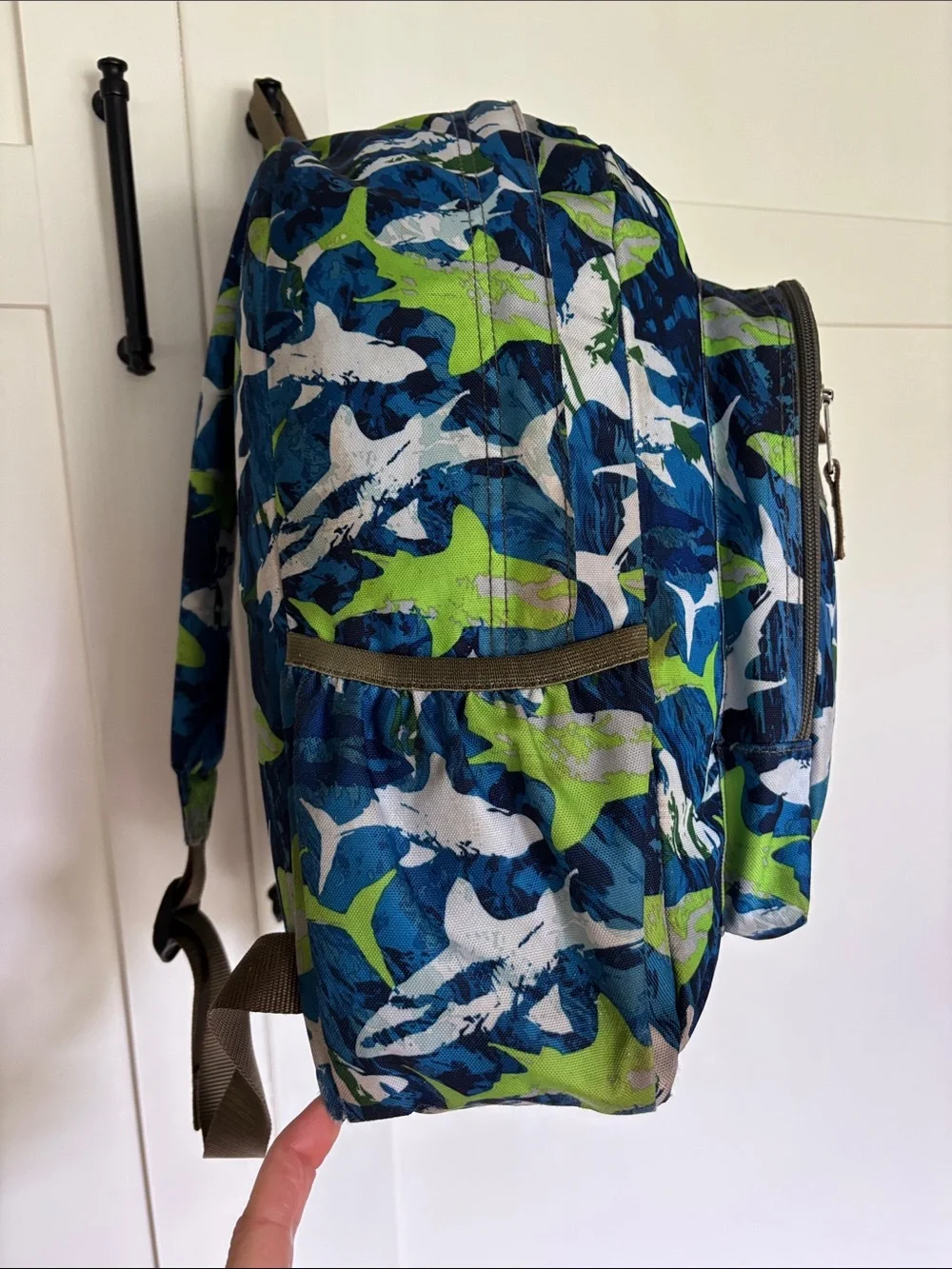 Lands’ End Kids Shark Backpack.